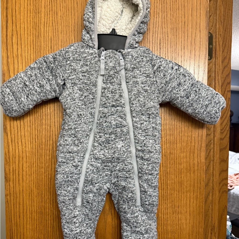DKNY Baby Boy snowsuit 6-9 months Heather Gray circa 1989